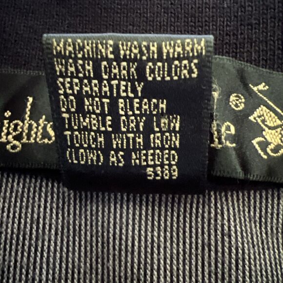 Knights Of Round Table Vintage 80s Mens L Polo Cotton Blend Knit Embroider Logo - Picture 9 of 10